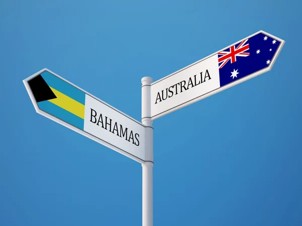 Conceito de bandeiras de sinais de Bahamas da Austrália — Fotografia de Stock
