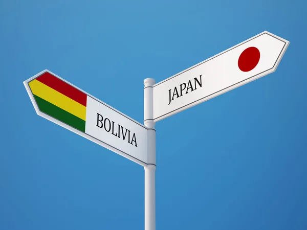 Bolivia Japan  Sign Flags Concept — Stock Photo, Image