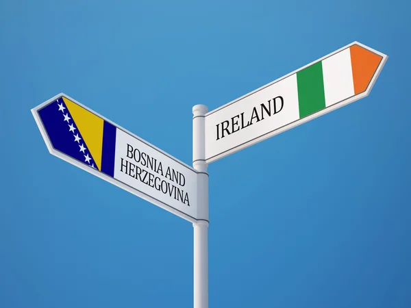 Irlanda Bosnia-Erzegovina Concetto di bandiere — Foto Stock