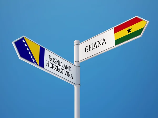 Ghana Bosnia y Herzegovina Concepto de banderas — Foto de Stock