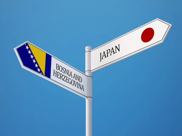 Japón Bosnia y Herzegovina Concepto de banderas —  Fotos de Stock