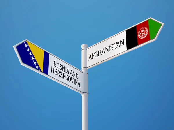 アフガニスタン ボスニア ・ ヘルツェゴビナ フラグ コンセプト — ストック写真