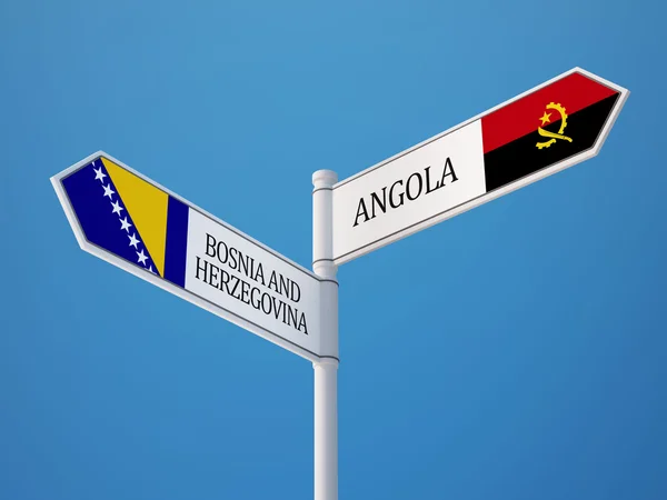 Angola Bosnie-Herzégovine Drapeaux Concept — Photo