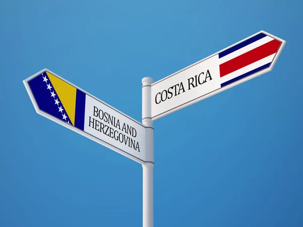 Costa Rica Bosnia y Herzegovina Concepto de banderas —  Fotos de Stock