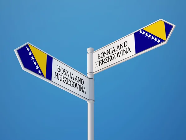 Příznaky znak Bosny a Hercegoviny — Stock fotografie
