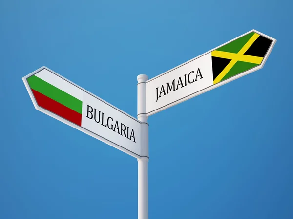 Bulgaria Giamaica segno bandiere concetto — Foto Stock