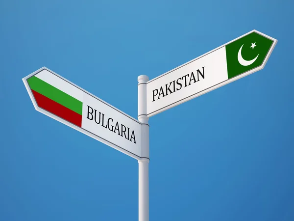 Pakistan Bulgaristan işaret bayrakları kavramı — Stok fotoğraf