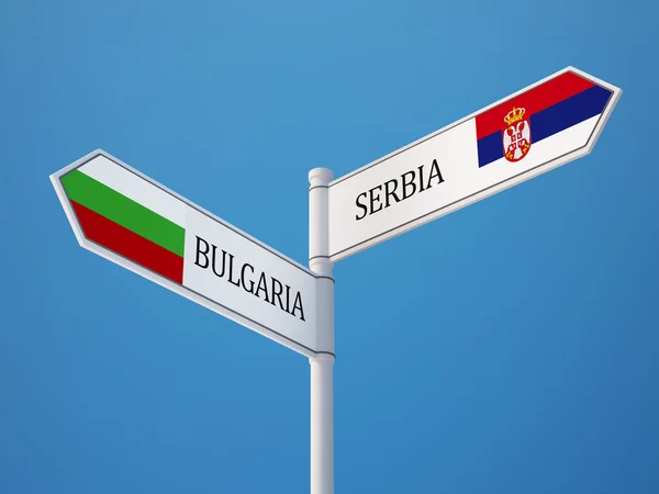 Serbia Bulgaria Concetto delle bandiere — Foto Stock