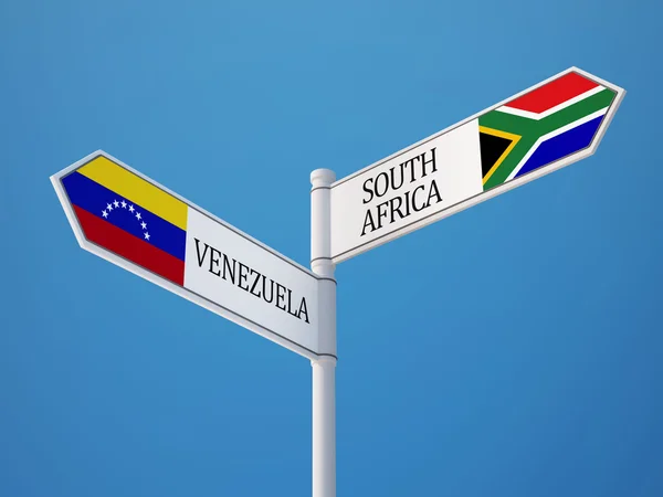 Serbia Venezuela  Sign Flags Concept — Stock Photo, Image