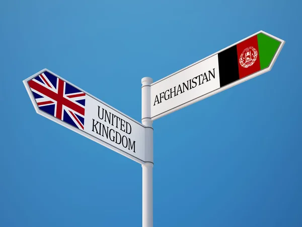 Afghanistan Verenigd Koninkrijk vlaggen Concept — Stockfoto
