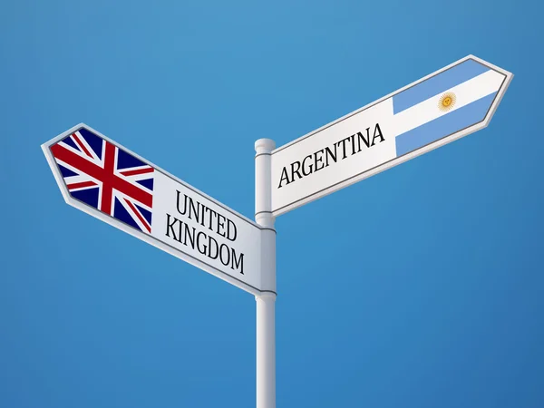 Regno Unito Argentina Sign Flags Concept — Foto Stock