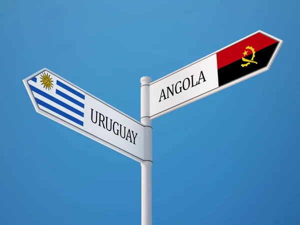 ウルグアイ アンゴラ符号フラグ コンセプト — ストック写真