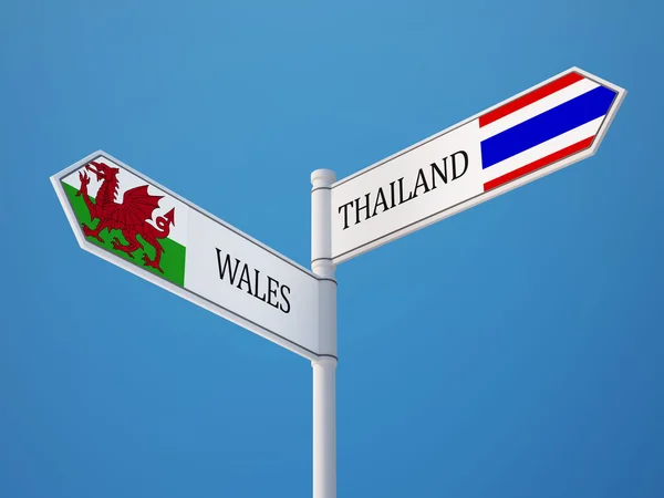 泰国威尔士标志标志概念 — 图库照片