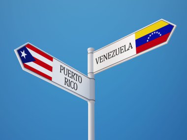 Porto Riko Venezuela işaret bayrakları kavramı