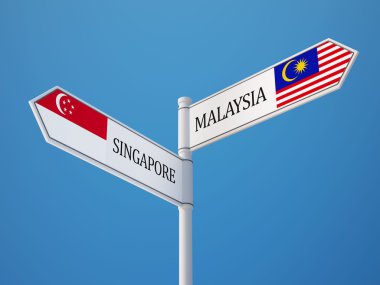 Singapur Malezya işaret bayrakları kavramı