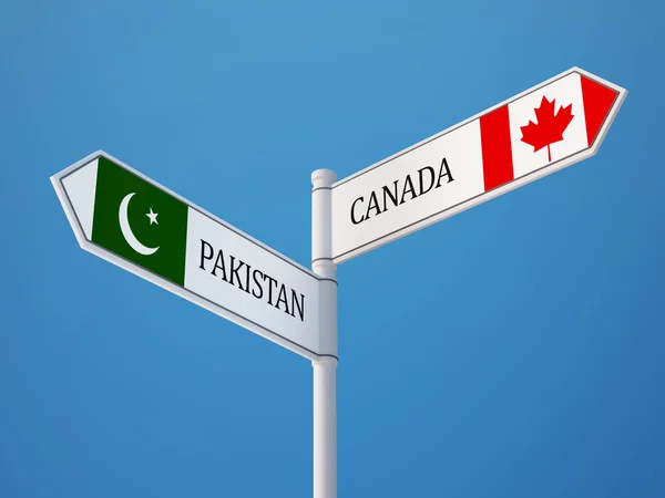 パキスタン カナダ記号フラグ コンセプト — ストック写真