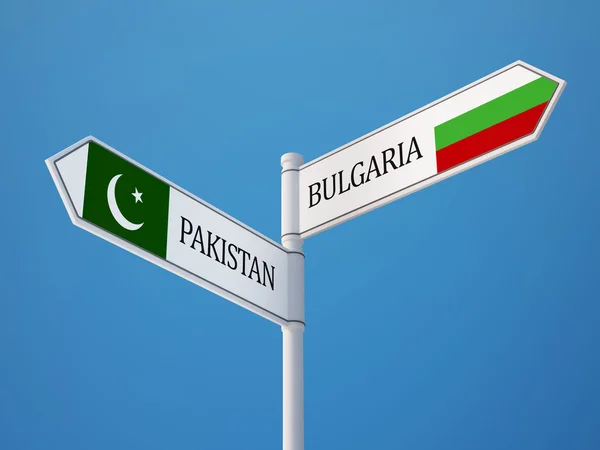 Pakistan Bulgaristan işaret bayrakları kavramı — Stok fotoğraf