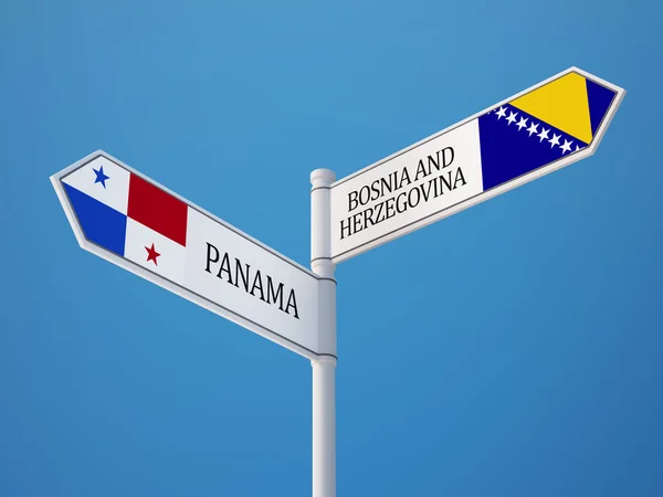 Panama Bosny a Hercegoviny příznaky koncept — Stock fotografie