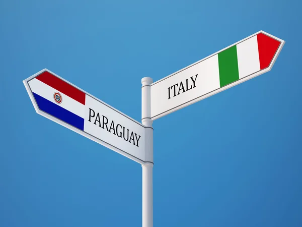 Paraguay Italia Concetto di Bandiere — Foto Stock