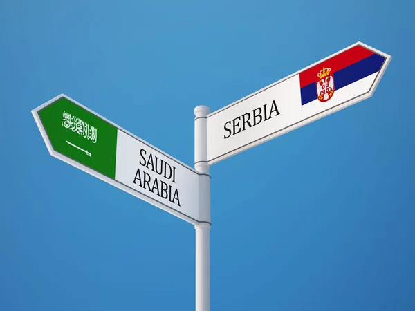 South Africa Saudi Arabia  Sign Flags Concept — Stock Photo, Image