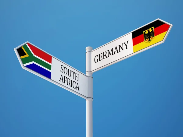 Sudafrica e Germania firmano il concetto delle bandiere — Foto Stock