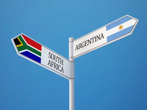 Sudafrica Argentina Concetto di bandiere di segno — Foto Stock