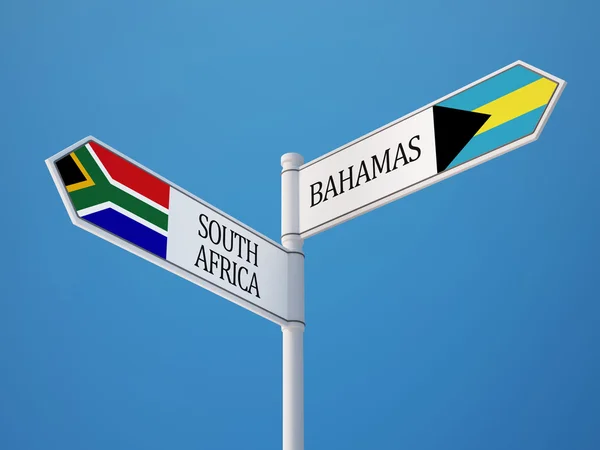 Sudafrica Bahamas segno concetto — Foto Stock