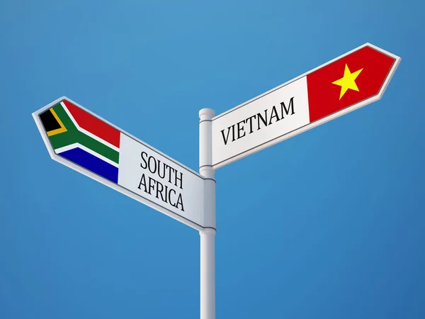 Republika Południowej Afryki Wietnam znak flagi koncepcja — Zdjęcie stockowe