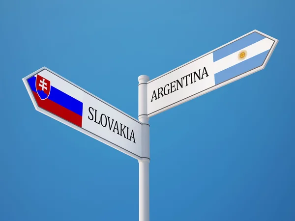 Slovakia argentina sign flags concept — Stockfoto