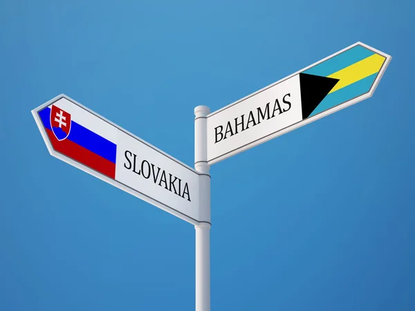 Флаги Словакии на Багамах — стоковое фото