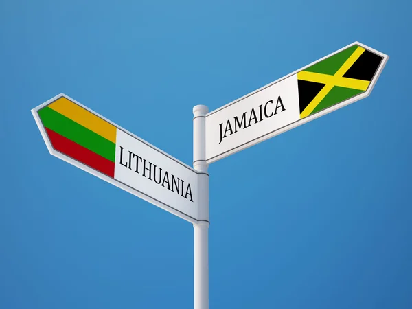 Lituania Giamaica segno bandiere concetto — Foto Stock