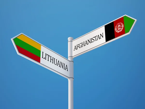 Afghanistan Lituanie Drapeaux Concept — Photo