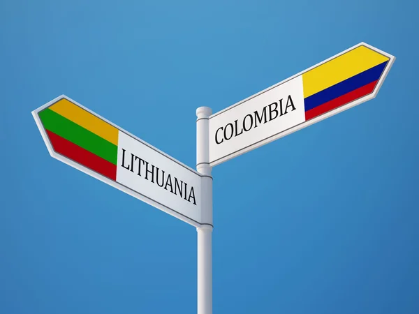 Lituania Colombia Concetto di bandiere — Foto Stock