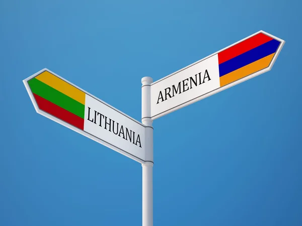 Lituania Armenia Concetto di bandiera — Foto Stock