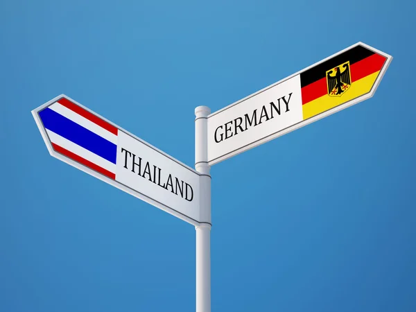 Thailand Germany  Sign Flags Concept — Stock Photo, Image