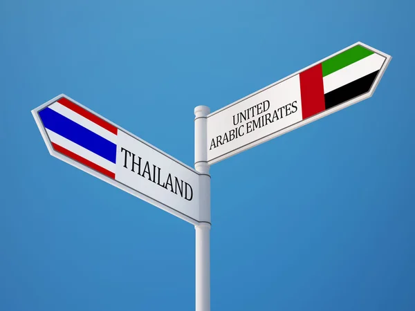 Thailand Verenigde Arabische Emiraten teken vlaggen Concept — Stockfoto