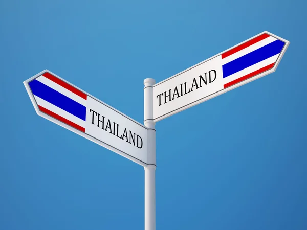 Thailand  Sign Flags Concept — Stock Photo, Image