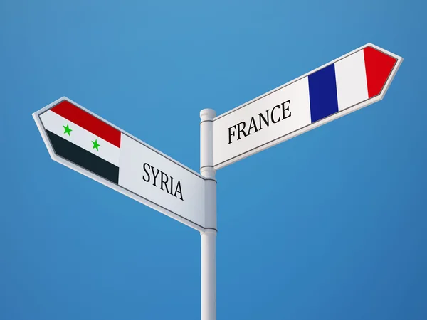 シリア フランス記号フラグ コンセプト — ストック写真