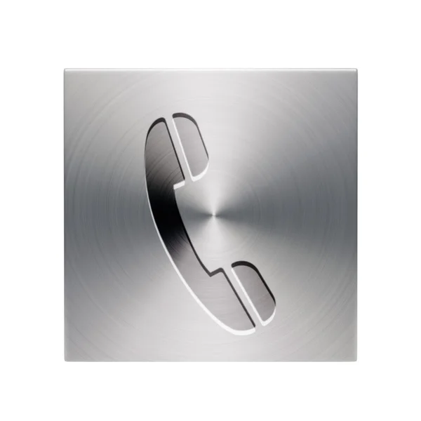 Promieniowe szczotkowane ikonę kontakt — Zdjęcie stockowe