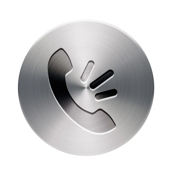 Radiaal geborsteld Contact pictogram — Stockfoto