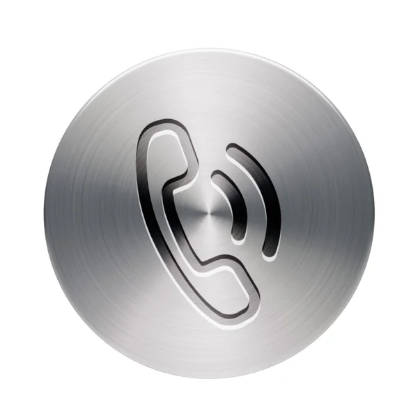 Radial Brushed Contact Icon — Stock Photo, Image