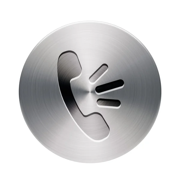 Radial Brushed Contact Icon — Stock Photo, Image