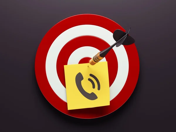 Dart Contact Icon — Stock Photo, Image