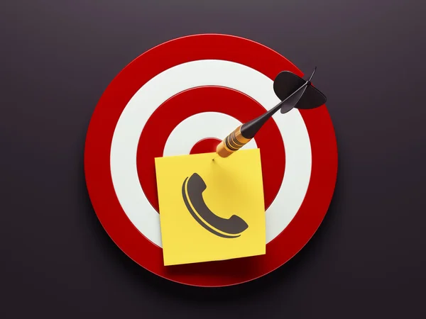 Dart Contact Icon — Stock Photo, Image