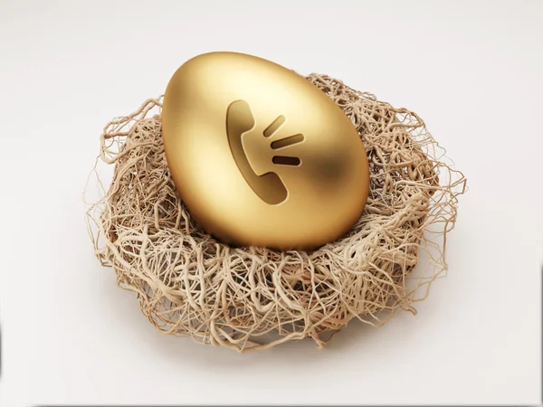 Egg Contact Icon — Stock Photo, Image