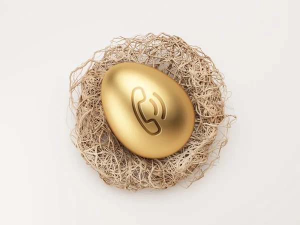 Egg Contact Icon — Stock Photo, Image
