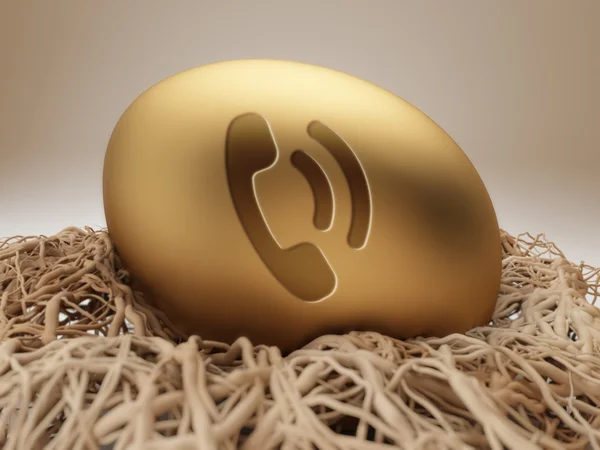 Яйцо Контактная икона — стоковое фото