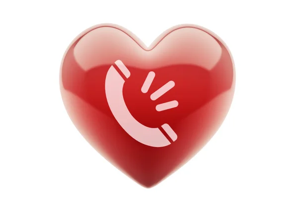 Heart Contact Icon — Stock Photo, Image