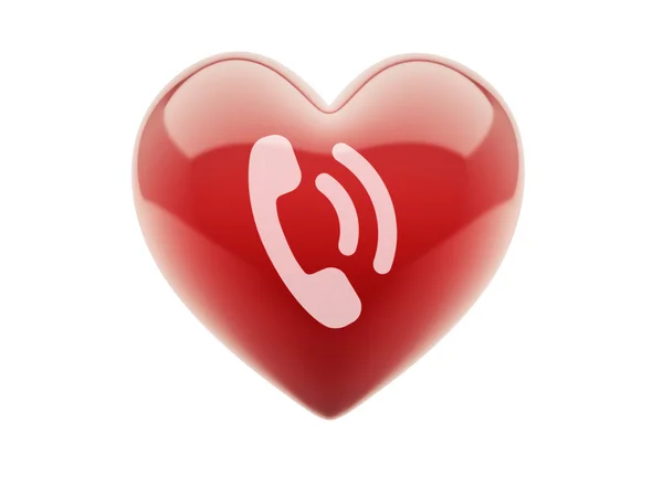 Heart Contact Icon — Stock Photo, Image