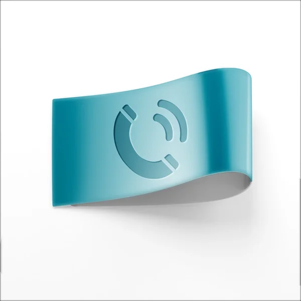 Etykieta ikona kontaktu — Zdjęcie stockowe